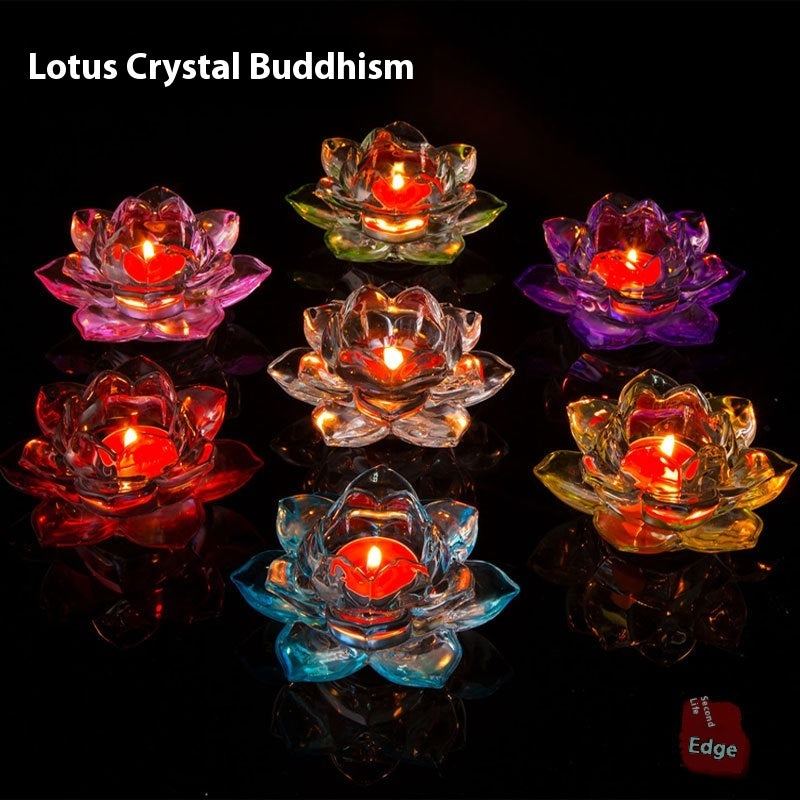 Glass Lotus Tealight Holders