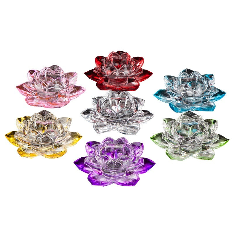 Glass Lotus Tealight Holders