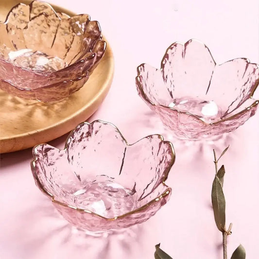 Glass Sakura Candle Holders